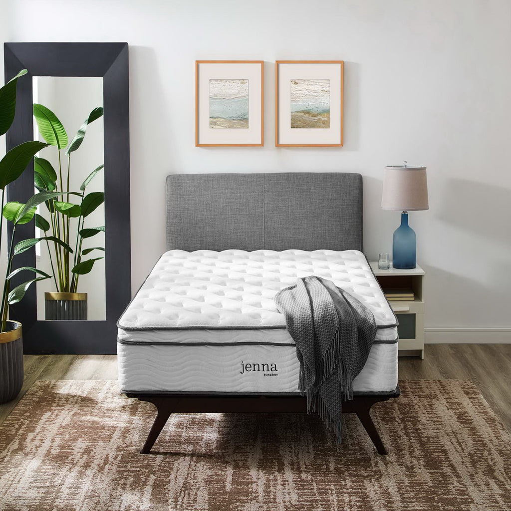 Jenna 14" Innerspring and Foam Twin Mattress - White