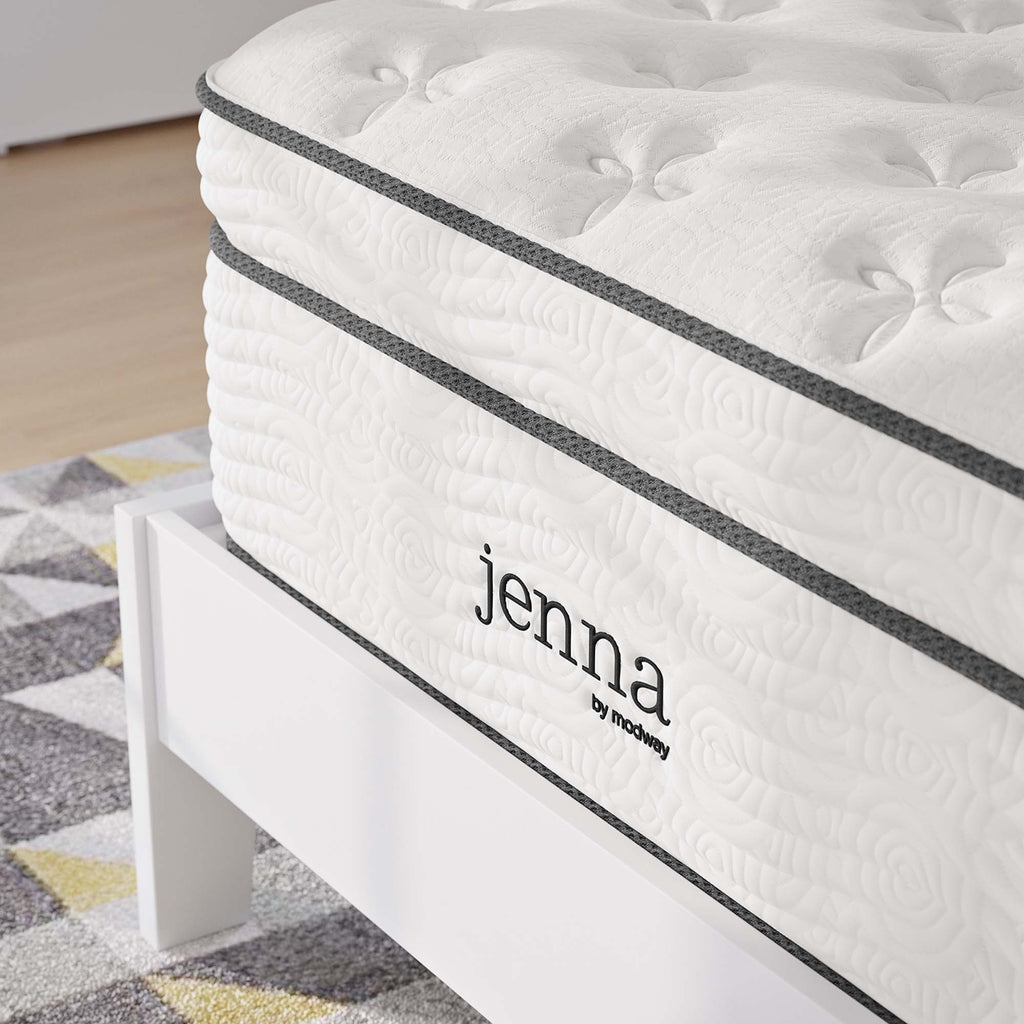 Jenna 14" Innerspring and Foam Twin Mattress - White