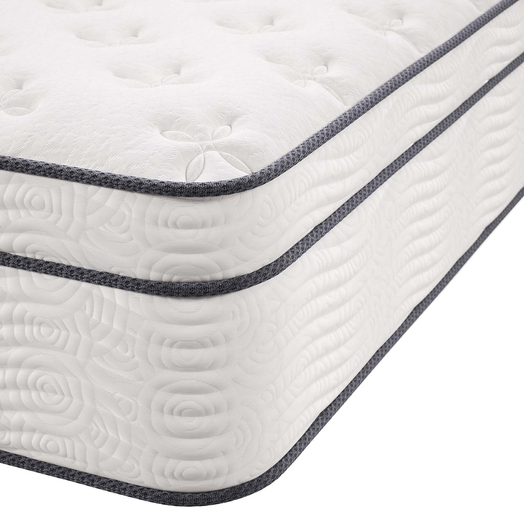 Jenna 14" Innerspring and Foam Twin Mattress - White