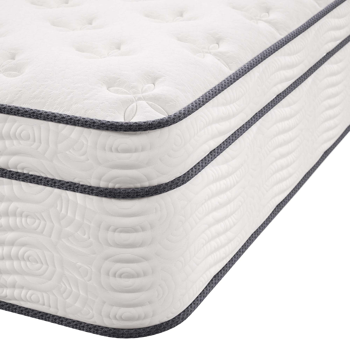 Jenna 14" Innerspring and Foam Twin Mattress - White