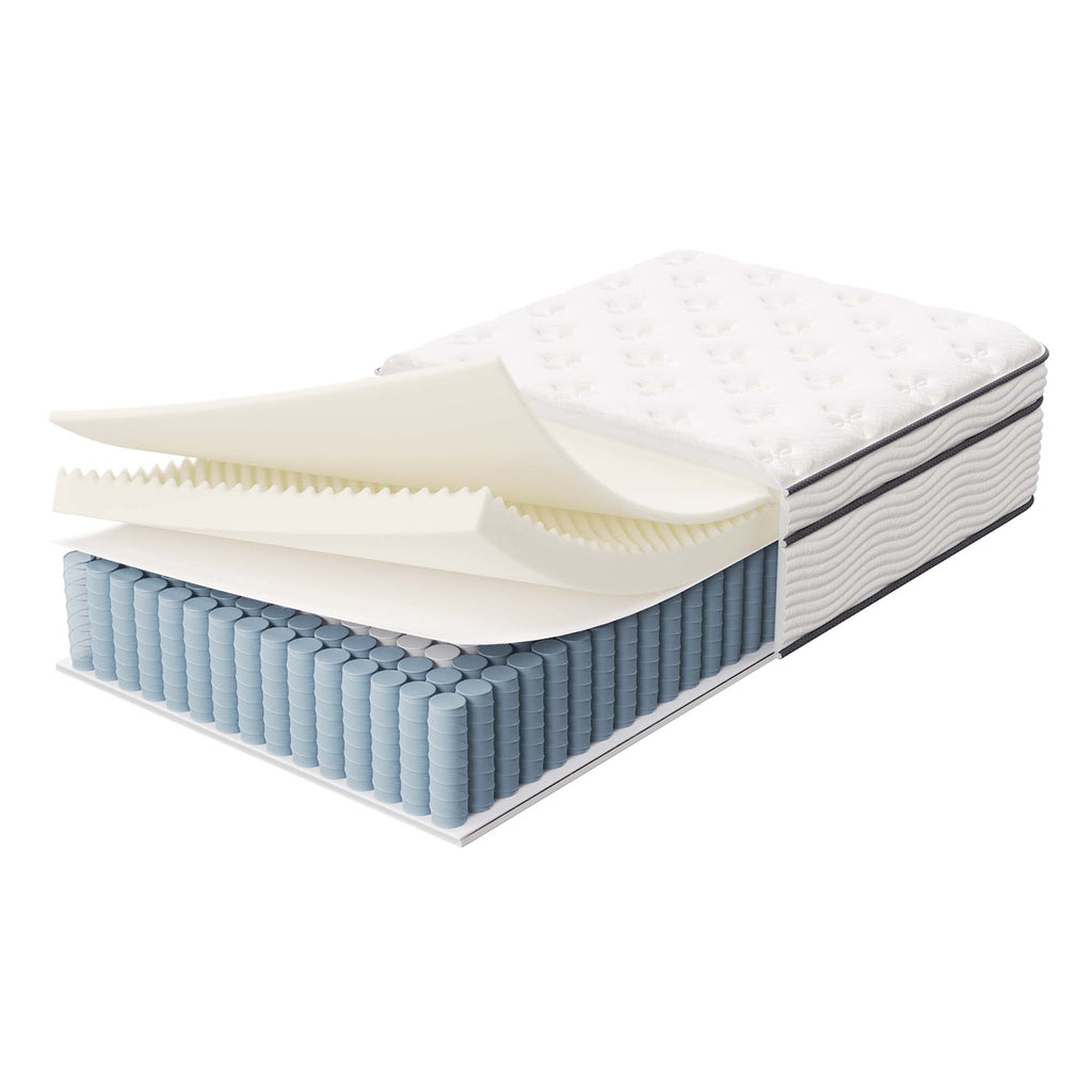 Jenna 14" Innerspring and Foam Twin Mattress - White