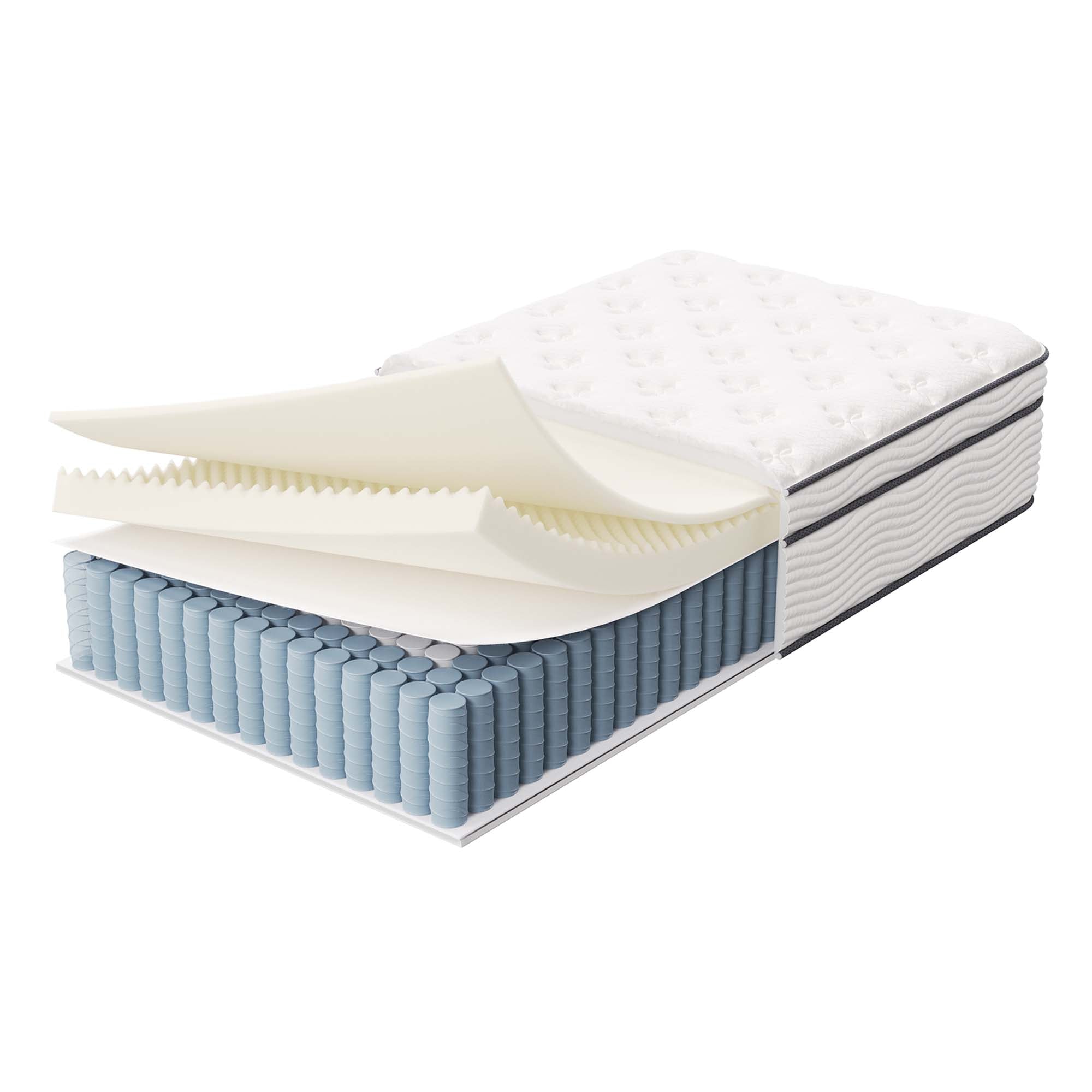 Jenna 14" Innerspring and Foam Twin Mattress - White