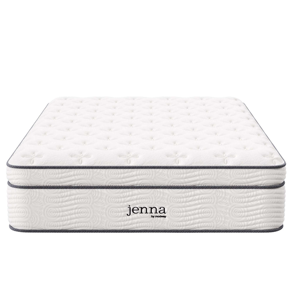 Jenna 14" Innerspring and Foam Full Mattress - White