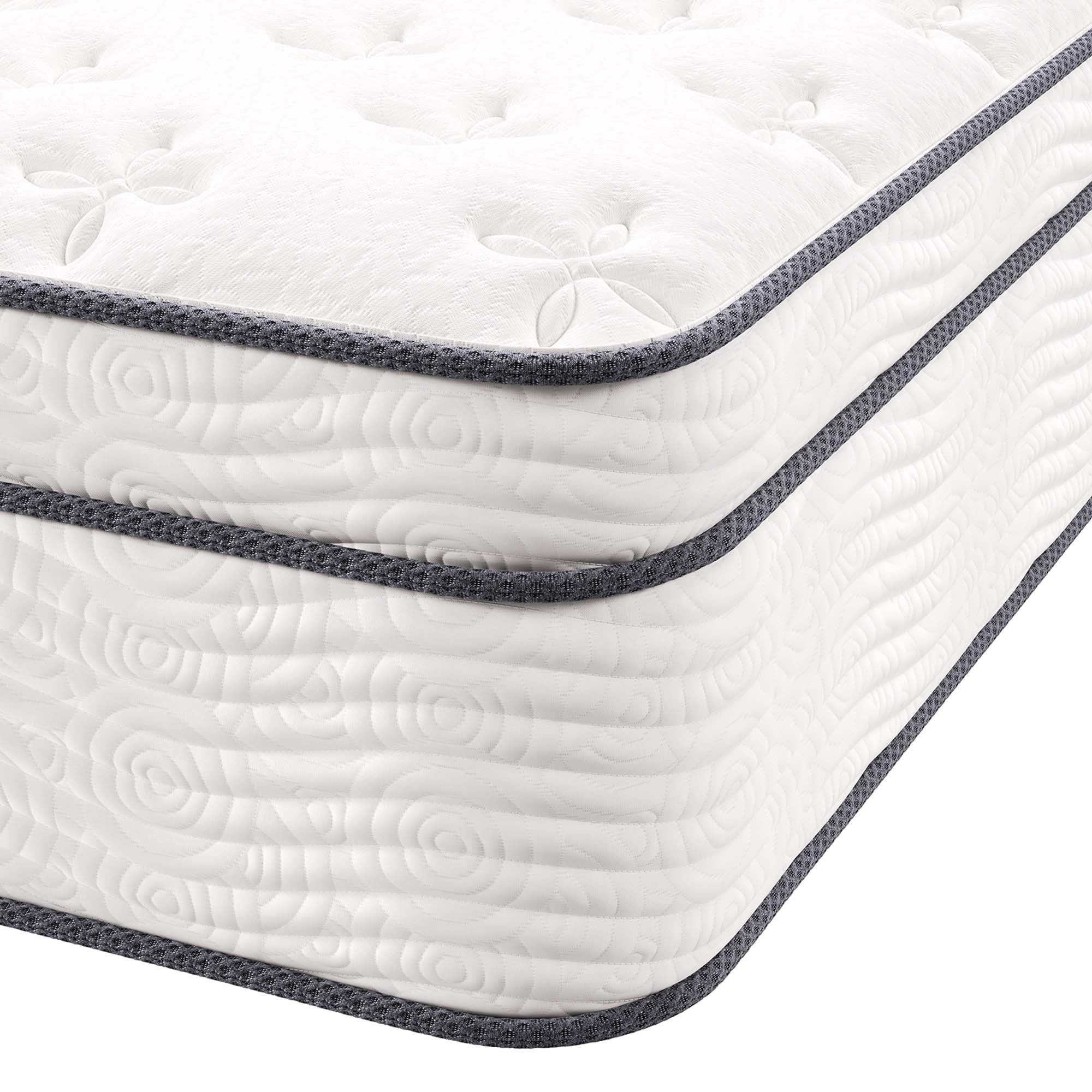 Jenna 14" Innerspring and Foam Full Mattress - White