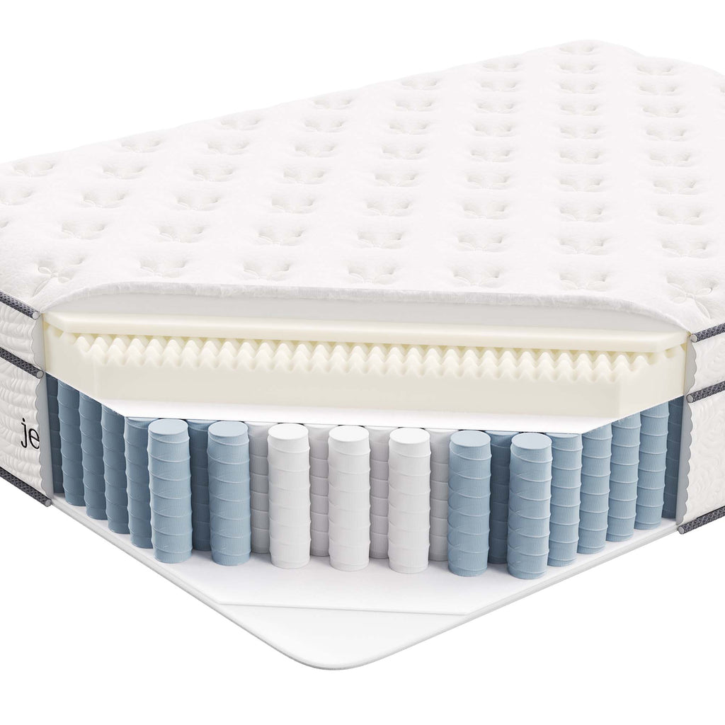 Jenna 14" Innerspring and Foam Full Mattress - White