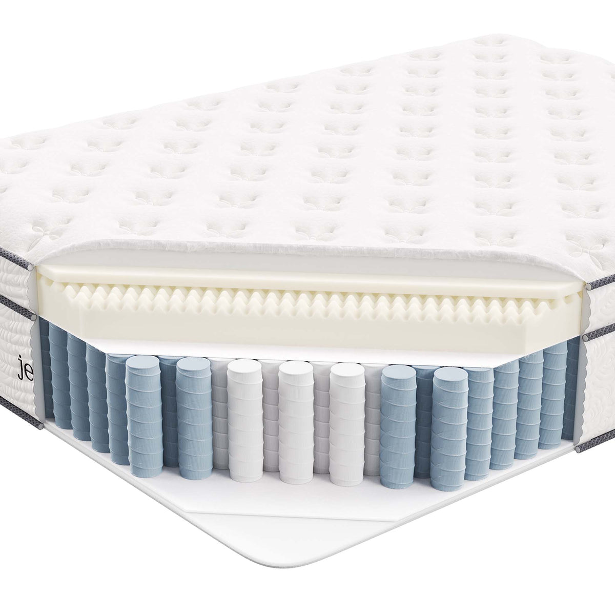 Jenna 14" Innerspring and Foam Full Mattress - White