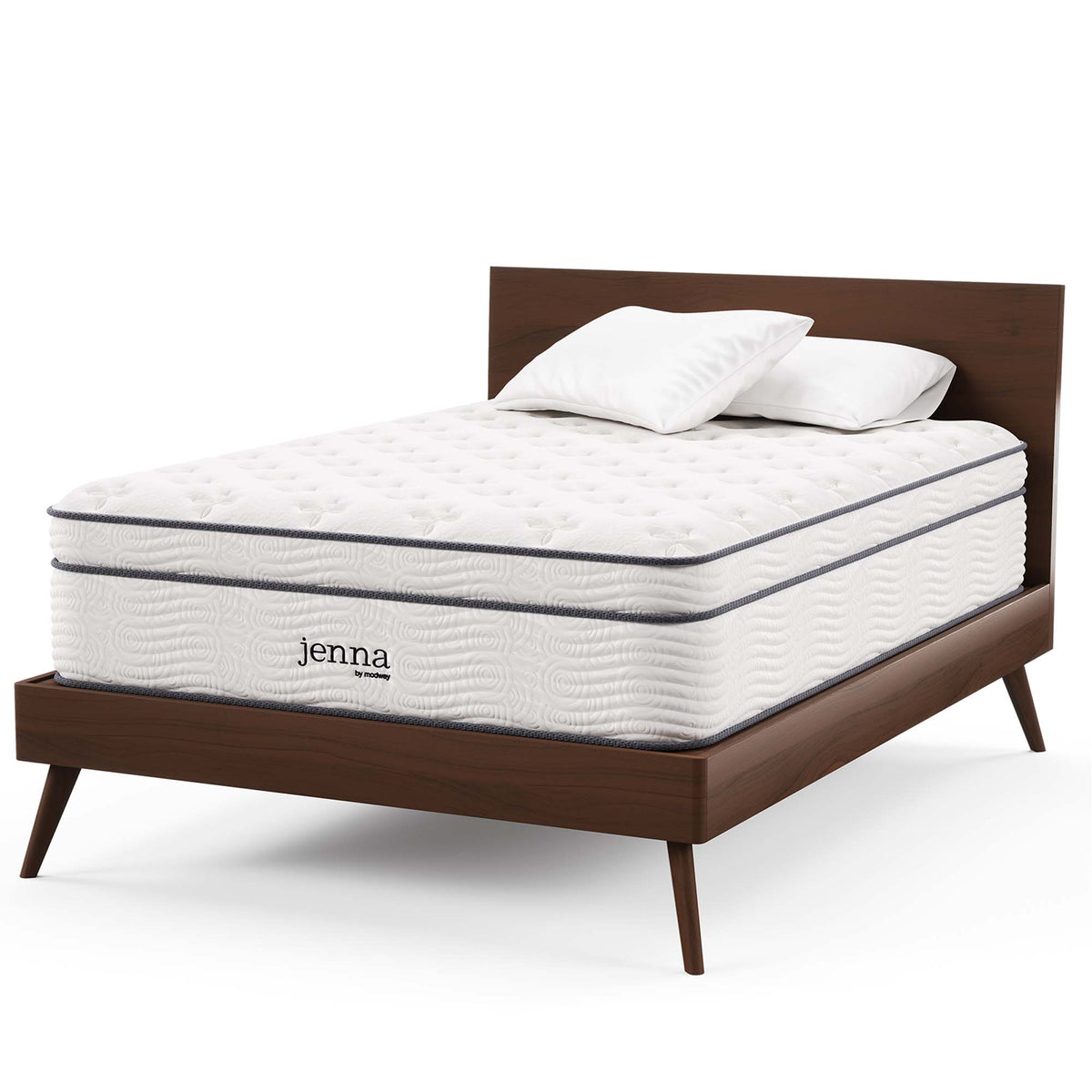 Jenna 14" Innerspring and Foam Full Mattress - White