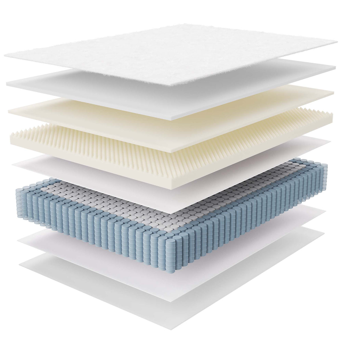 Jenna 14" Innerspring and Foam Queen Mattress - White