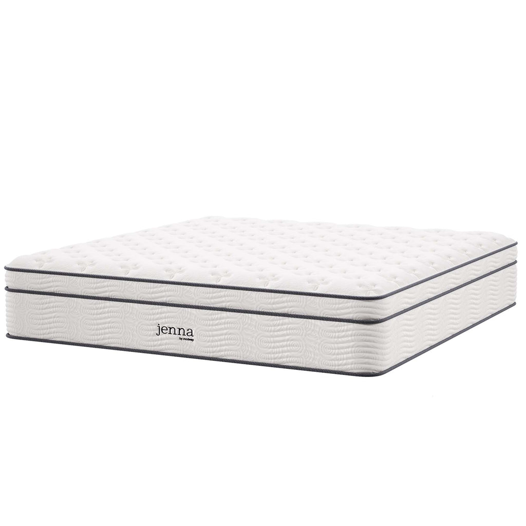 Jenna 14" Innerspring and Foam King Mattress - White