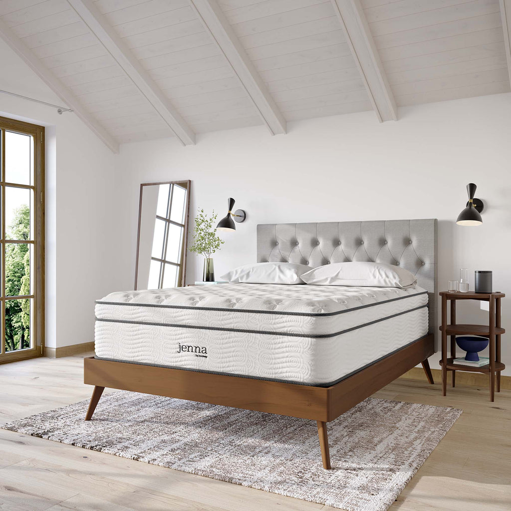 Jenna 14" Innerspring and Foam King Mattress - White