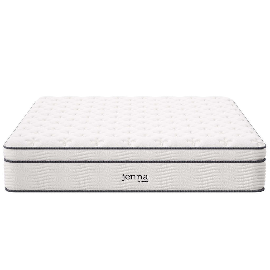 Jenna 14" Innerspring and Foam King Mattress - White