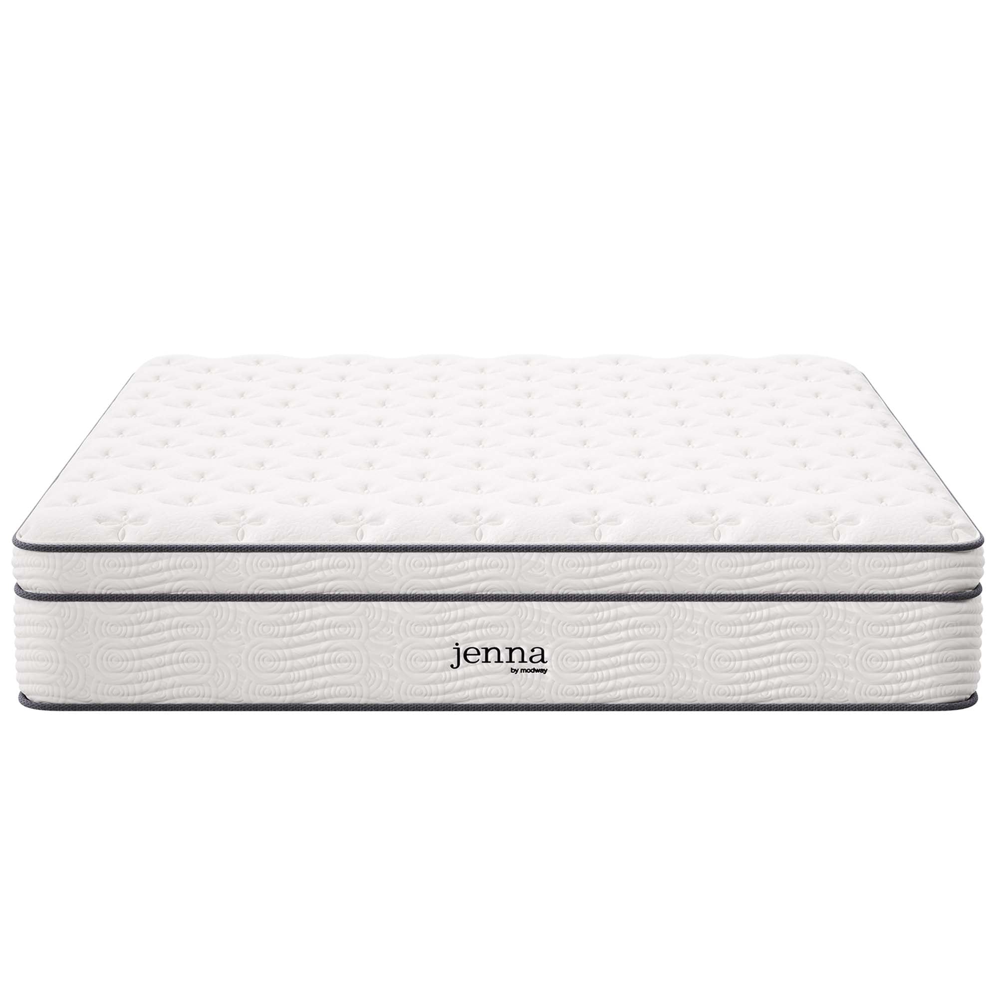 Jenna 14" Innerspring and Foam King Mattress - White