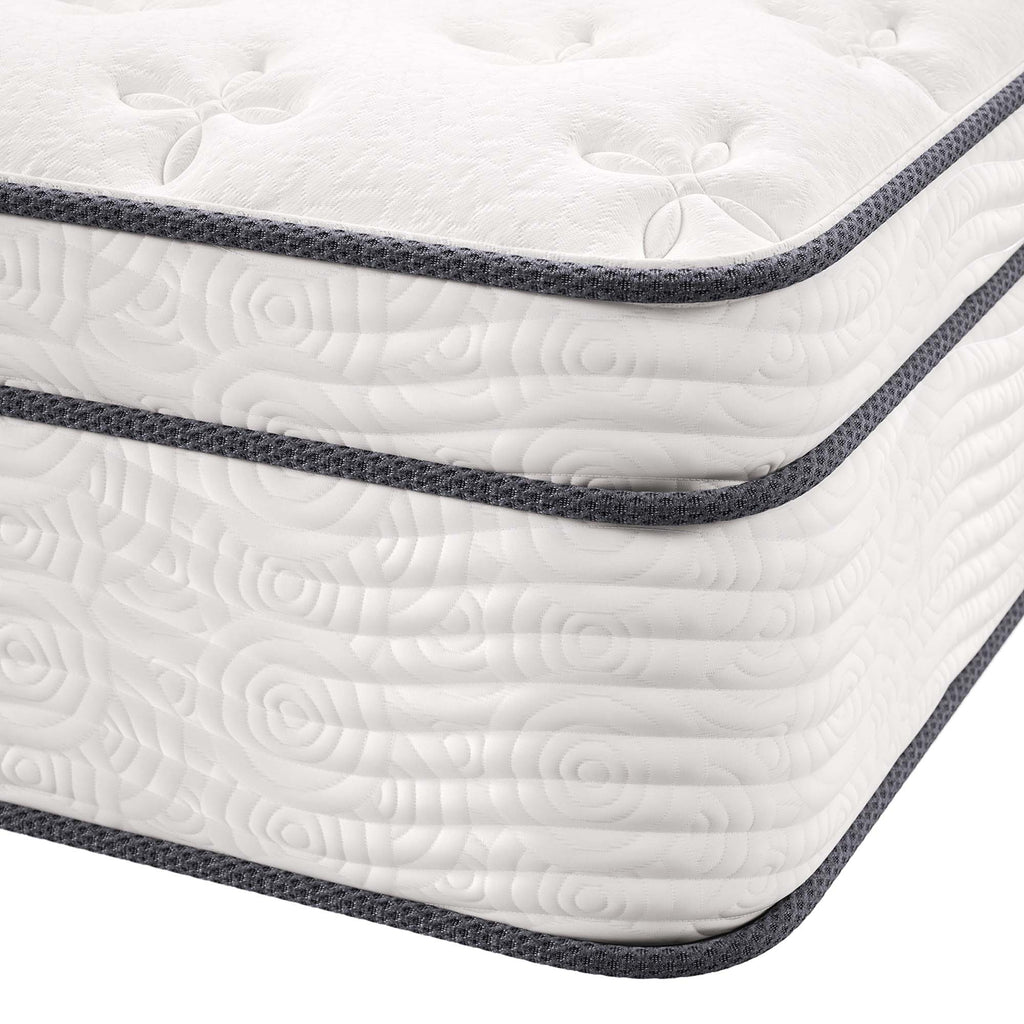 Jenna 14" Innerspring and Foam King Mattress - White