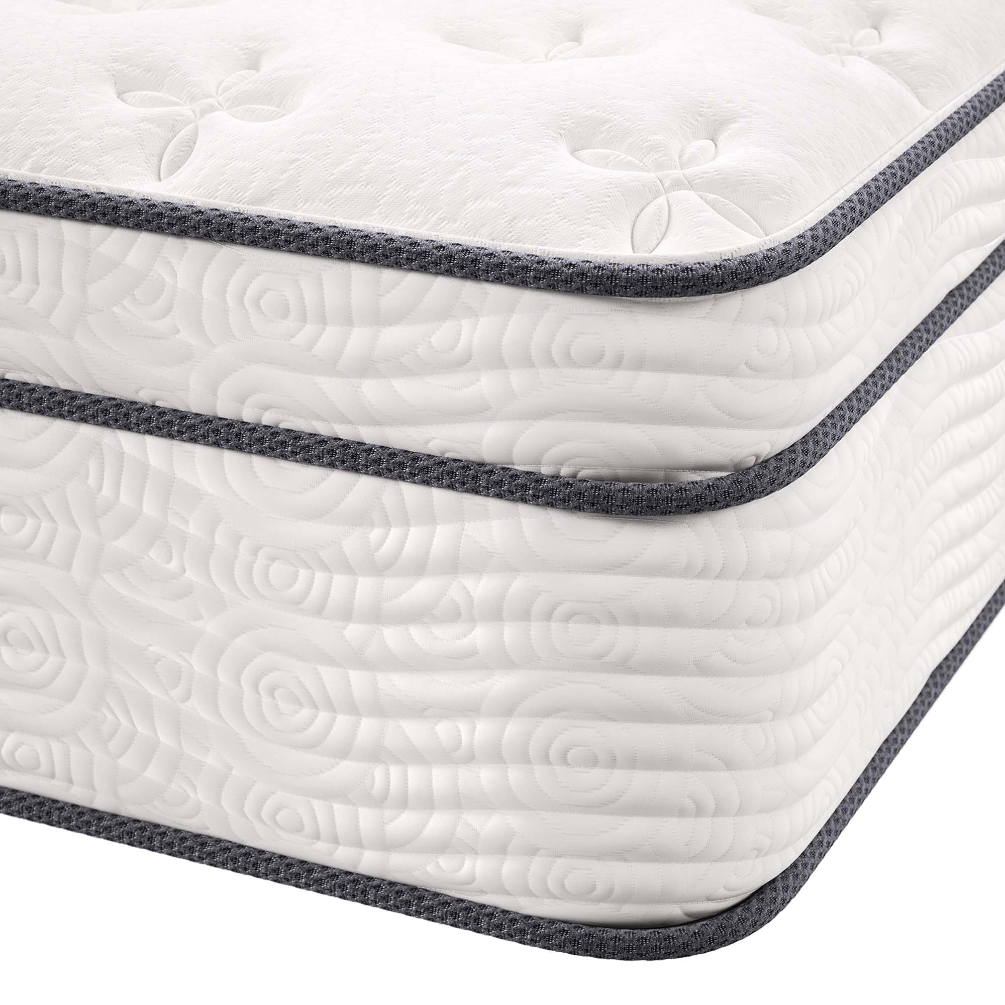 Jenna 14" Innerspring and Foam King Mattress - White