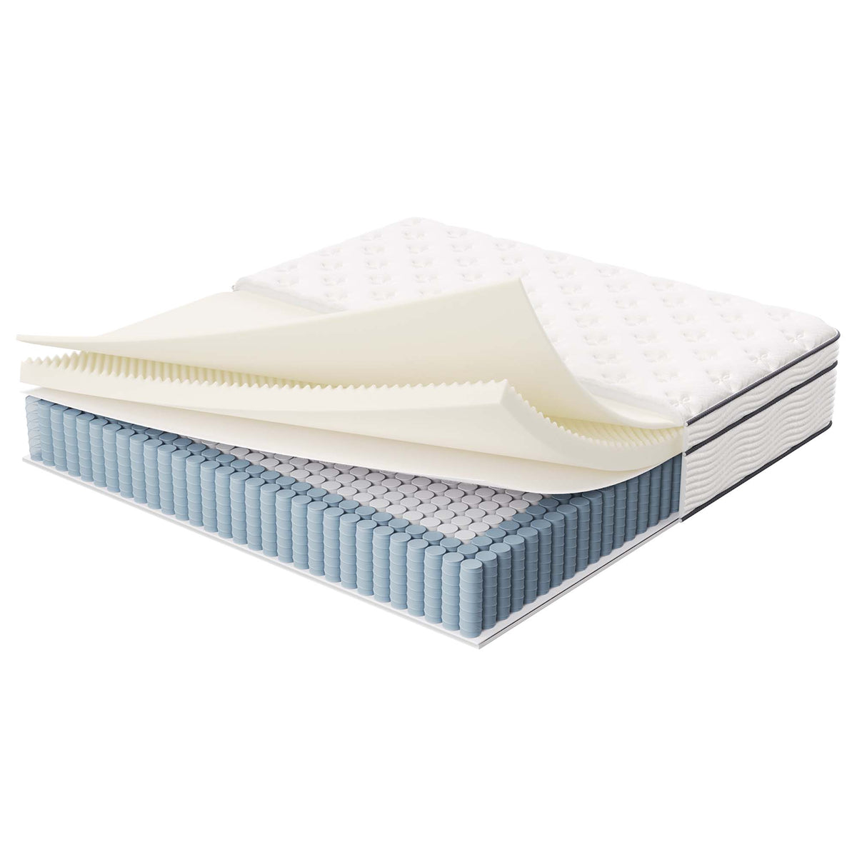 Jenna 14" Innerspring and Foam King Mattress - White