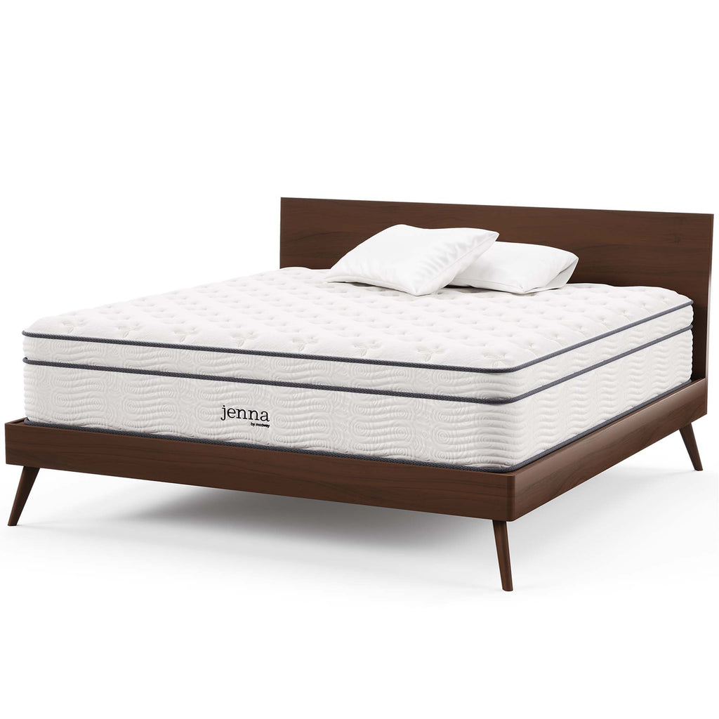 Jenna 14" Innerspring and Foam California King Mattress - White