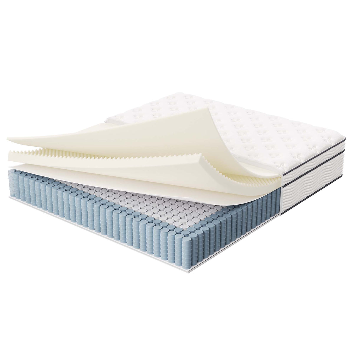 Jenna 14" Innerspring and Foam California King Mattress - White