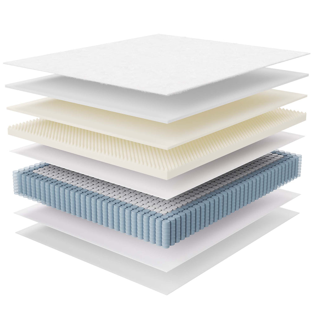 Jenna 14" Innerspring and Foam California King Mattress - White