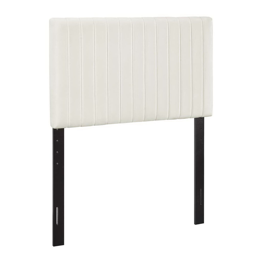 Keira Performance Velvet Twin Headboard - Ivory