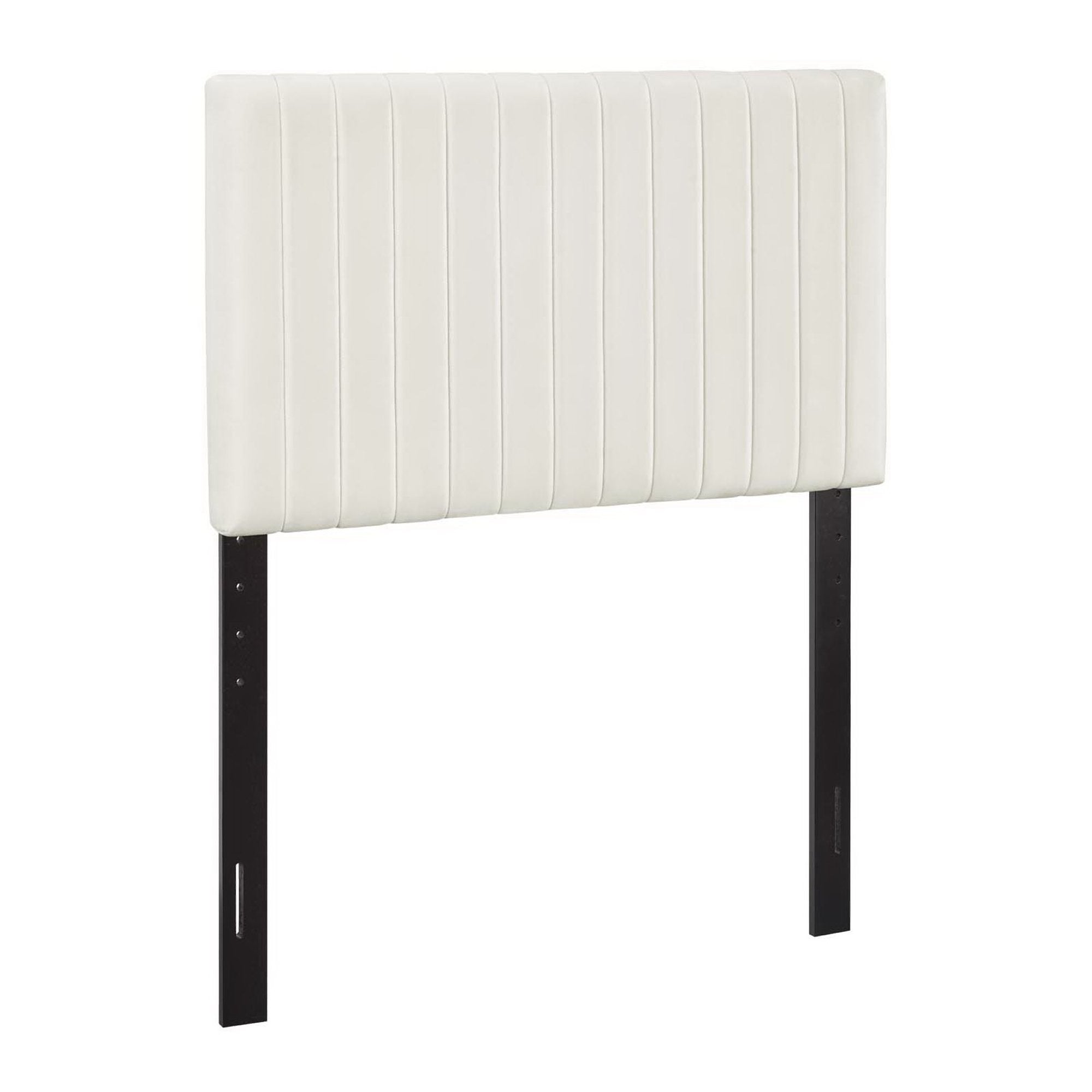 Keira Performance Velvet Twin Headboard - Ivory