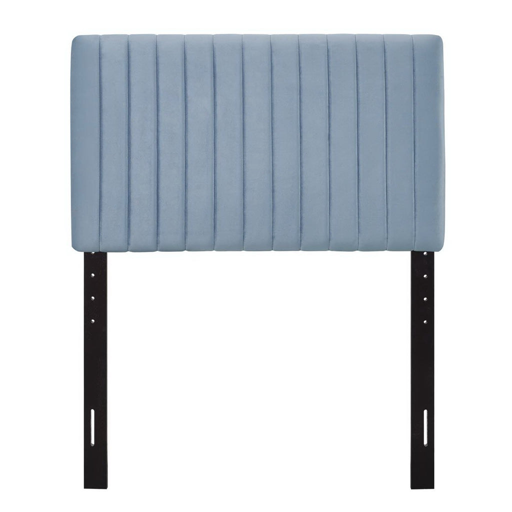 Keira Performance Velvet Twin Headboard - Light Blue