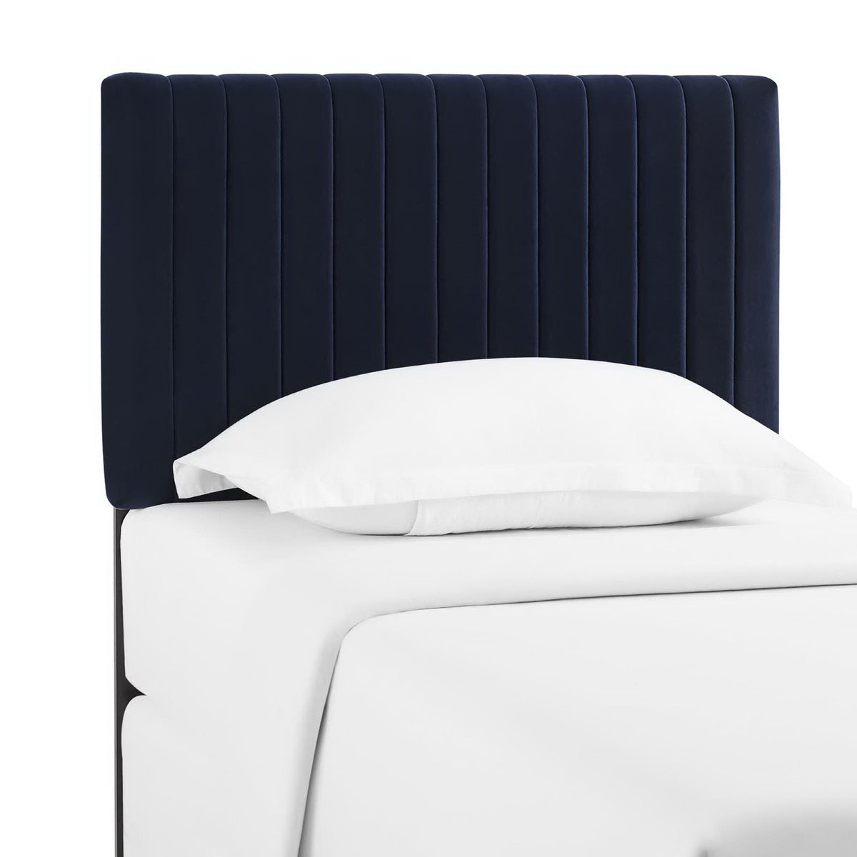 Keira Performance Velvet Twin Headboard - Midnight Blue