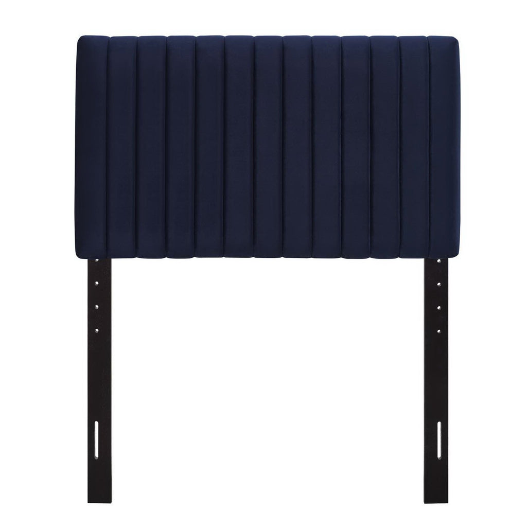 Keira Performance Velvet Twin Headboard - Midnight Blue