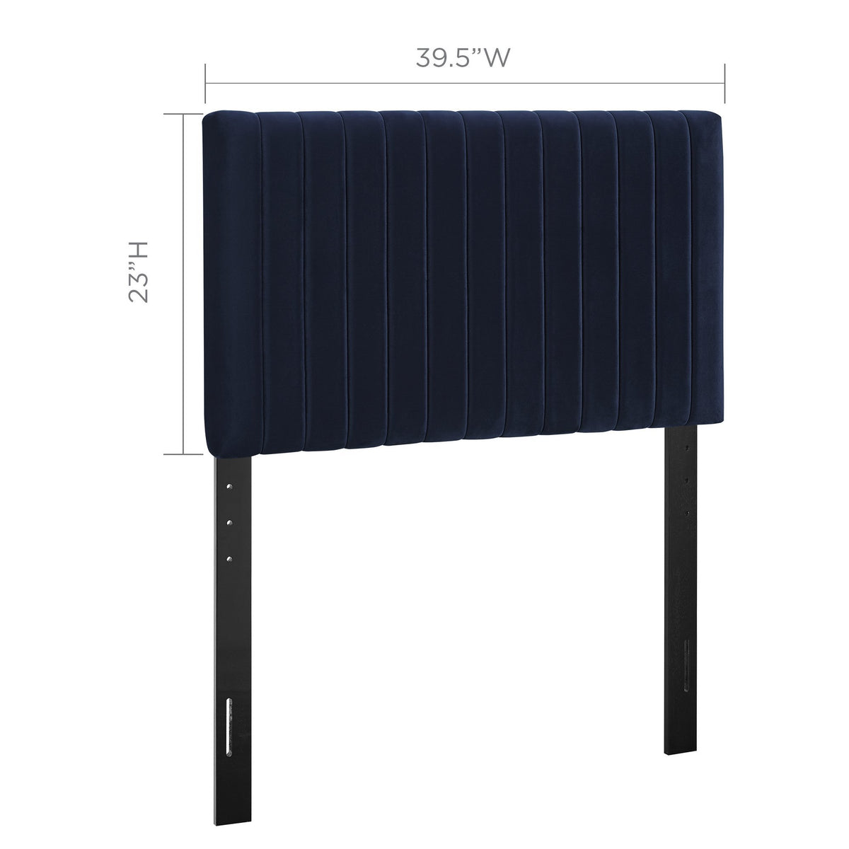 Keira Performance Velvet Twin Headboard - Midnight Blue