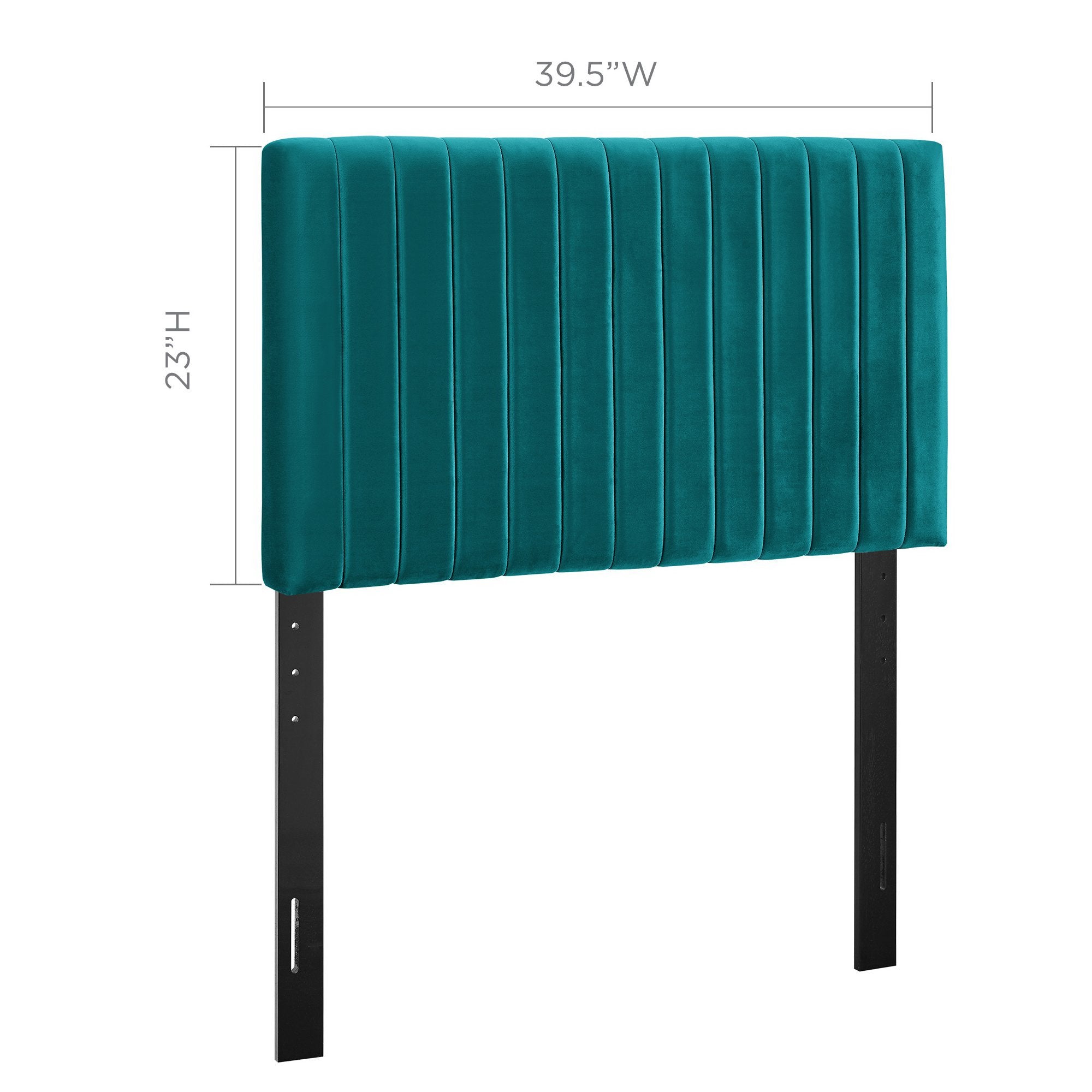 Keira Performance Velvet Twin Headboard - Teal