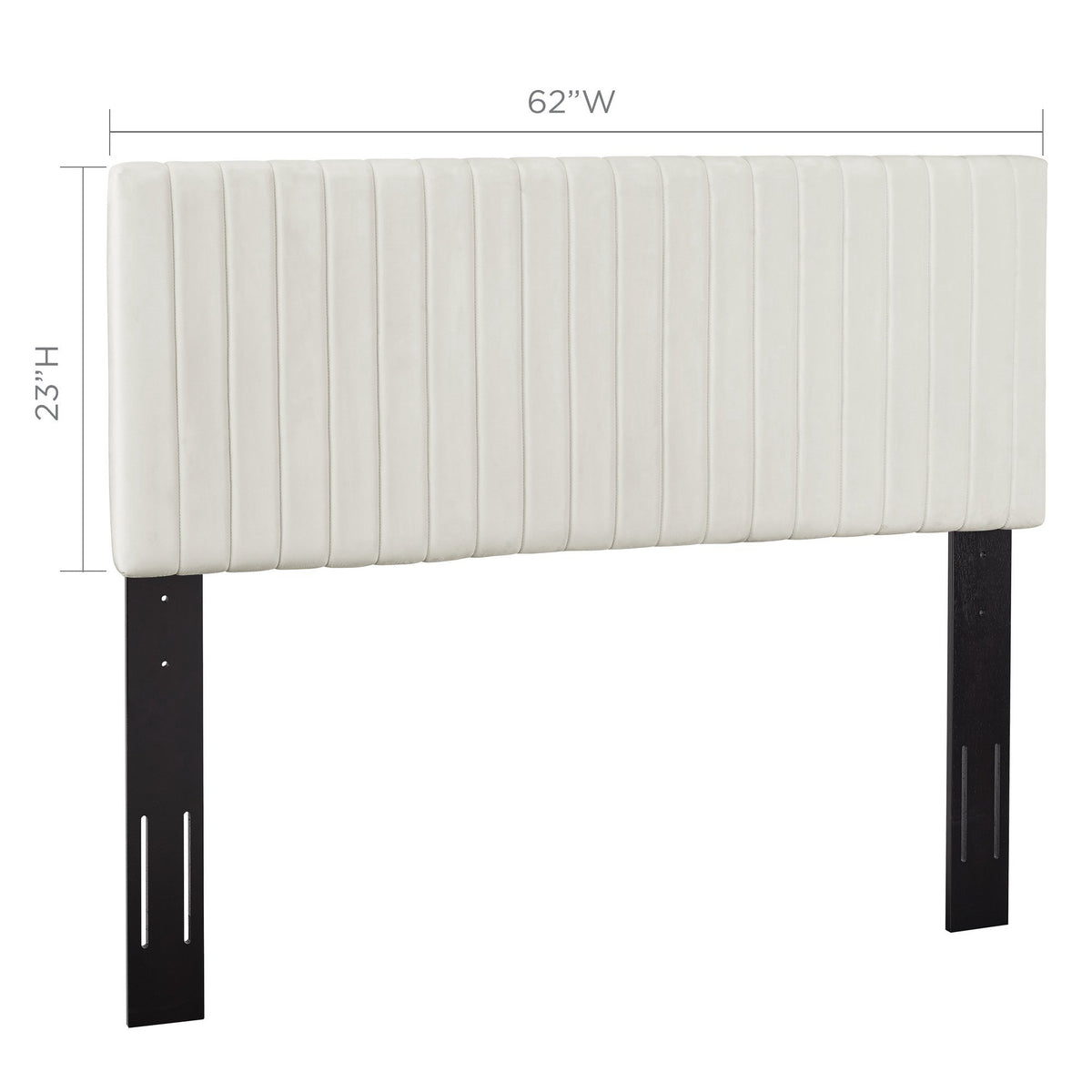 Keira Performance Velvet Full / Queen Headboard - Ivory