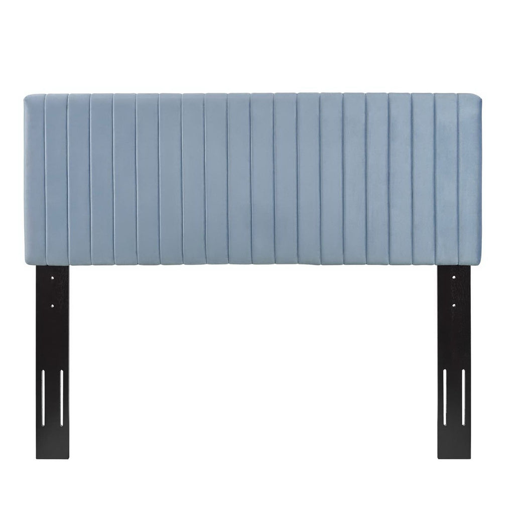Keira Performance Velvet Full / Queen Headboard - Light Blue