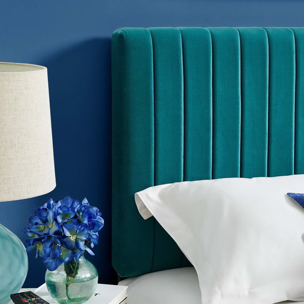 Keira Performance Velvet Full / Queen Headboard - Teal
