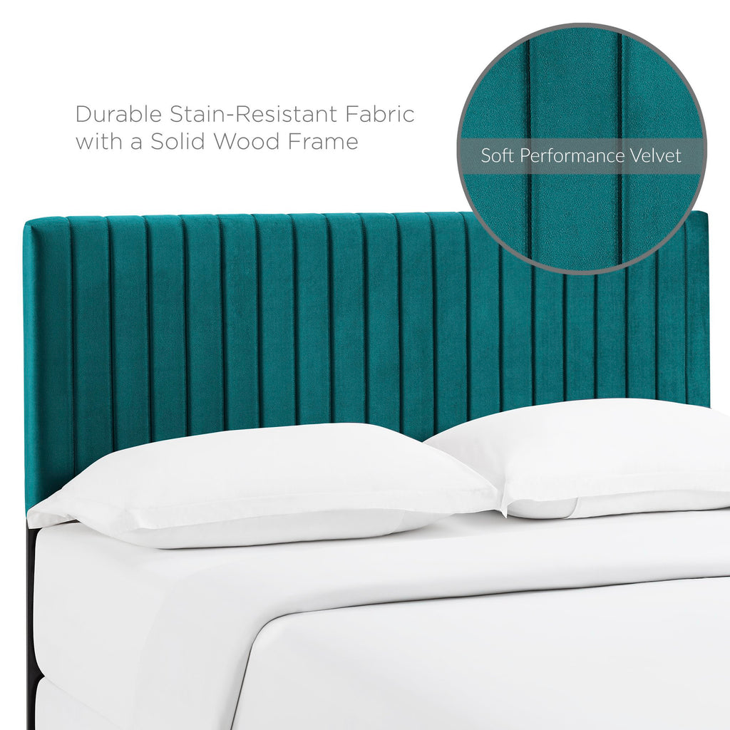 Keira Performance Velvet Full / Queen Headboard - Teal
