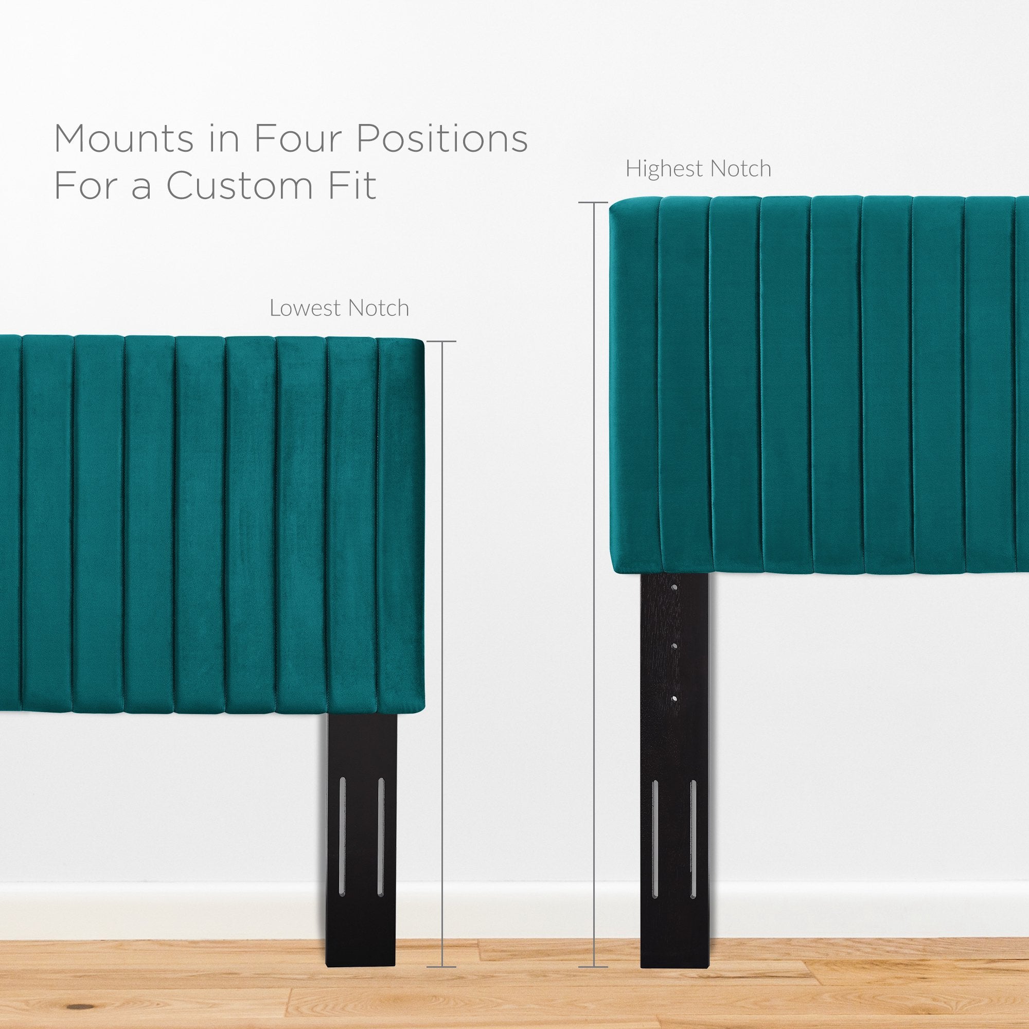 Keira Performance Velvet Full / Queen Headboard - Teal