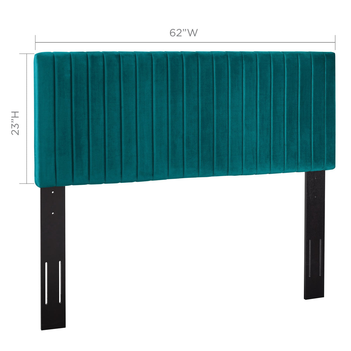 Keira Performance Velvet Full / Queen Headboard - Teal