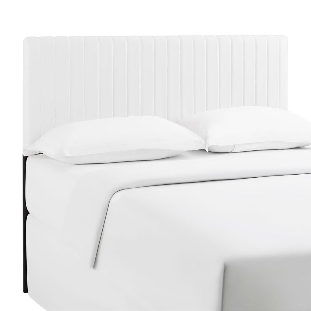 Keira Faux Leather Full / Queen Headboard - White