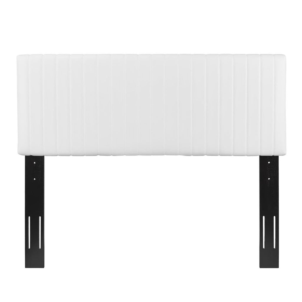 Keira Faux Leather Full / Queen Headboard - White
