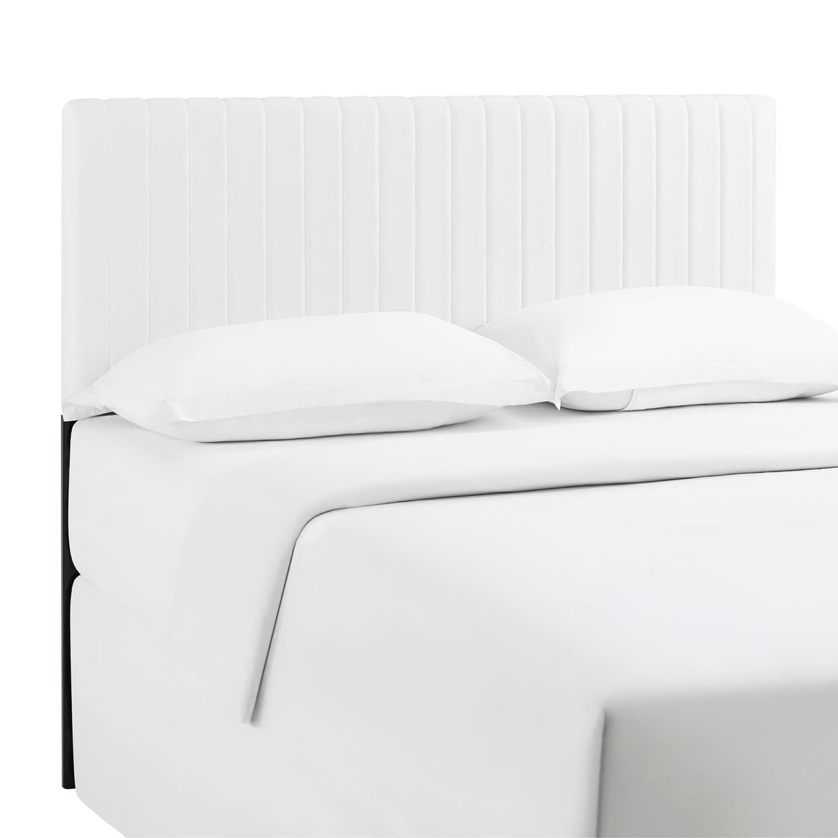 Keira Faux Leather King/California King Headboard - White