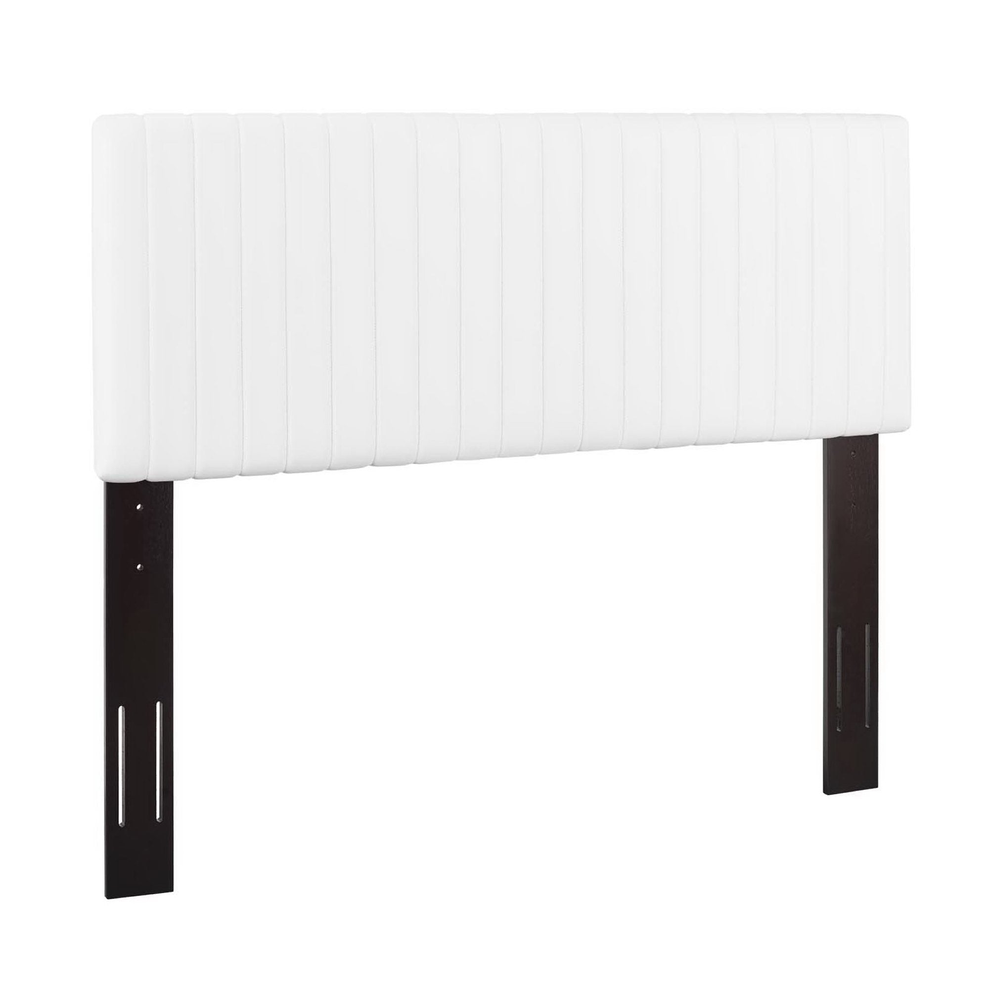 Keira Faux Leather King/California King Headboard - White