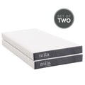 Mila 6" Foam Twin Mattress Set of 2 - White