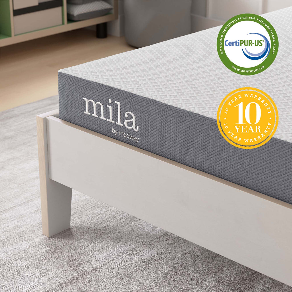 Mila 6" Foam Twin Mattress Set of 2 - White