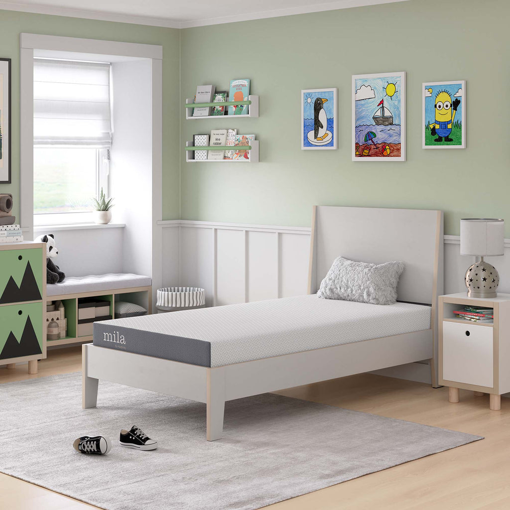 Mila 6" Foam Twin Mattress Set of 2 - White