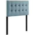 Emily Biscuit Tufted Performance Velvet Twin Headboard - Light Blue