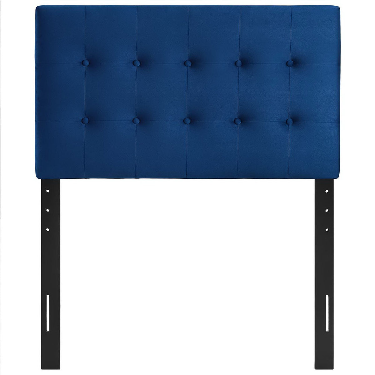 Emily Biscuit Tufted Performance Velvet Twin Headboard - Navy