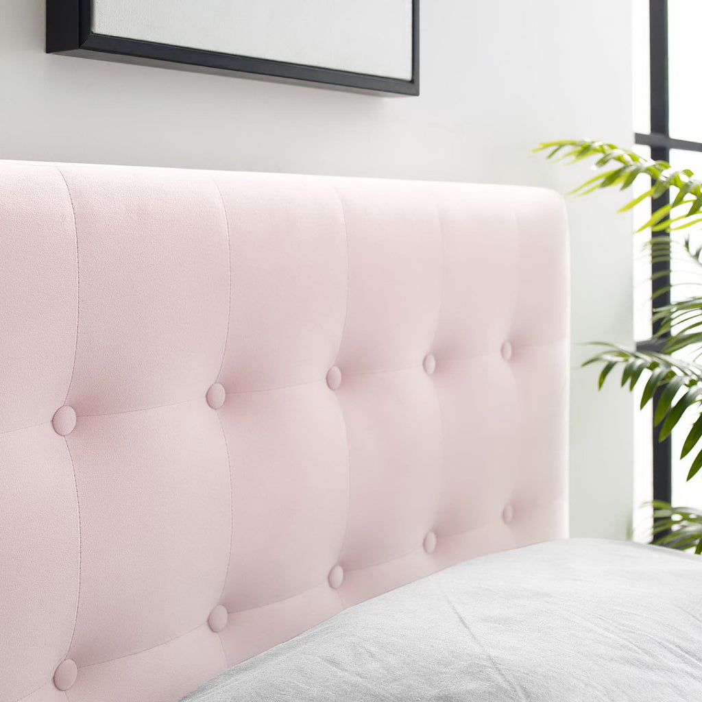 Emily Biscuit Tufted Performance Velvet Twin Headboard - Pink