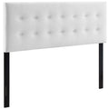 Emily Biscuit Tufted Performance Velvet Full Headboard - White