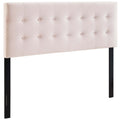 Emily Biscuit Tufted Performance Velvet Queen Headboard - Pink