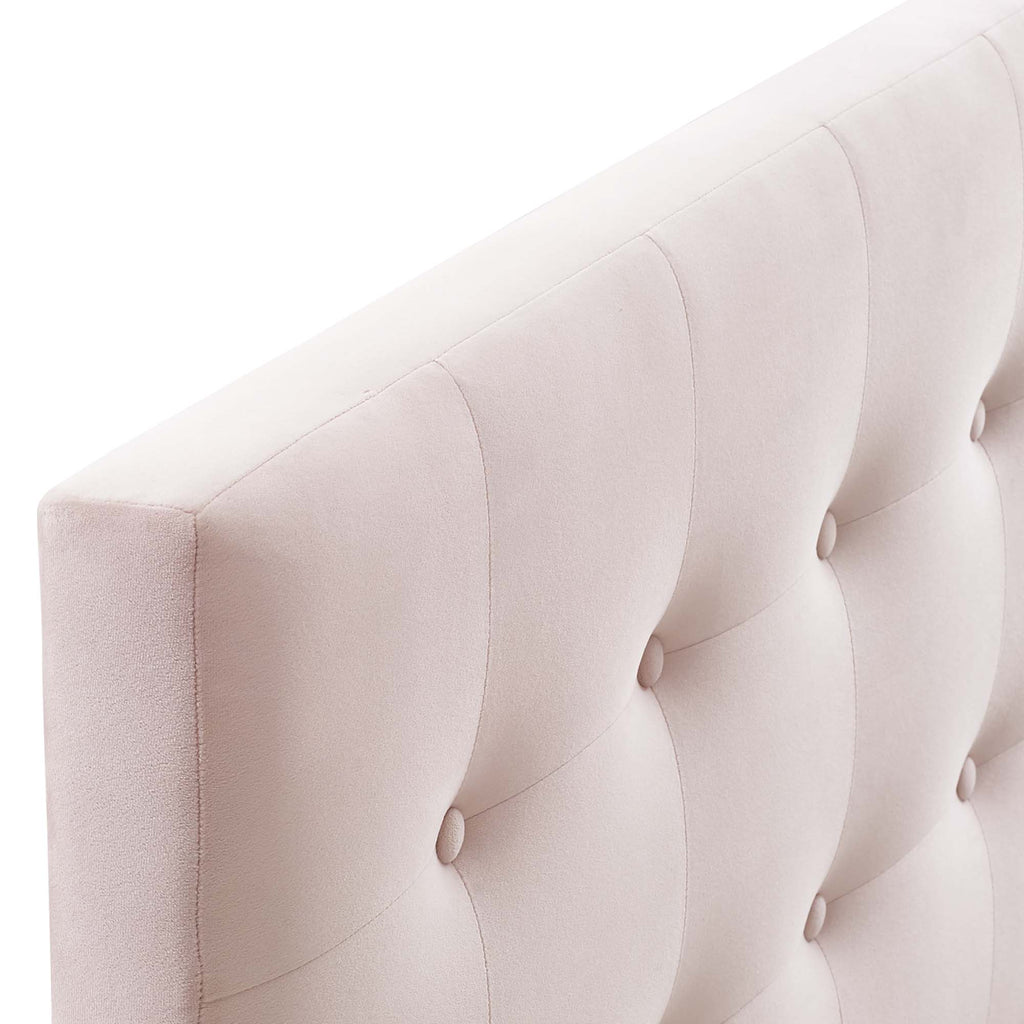 Emily Biscuit Tufted Performance Velvet Queen Headboard - Pink