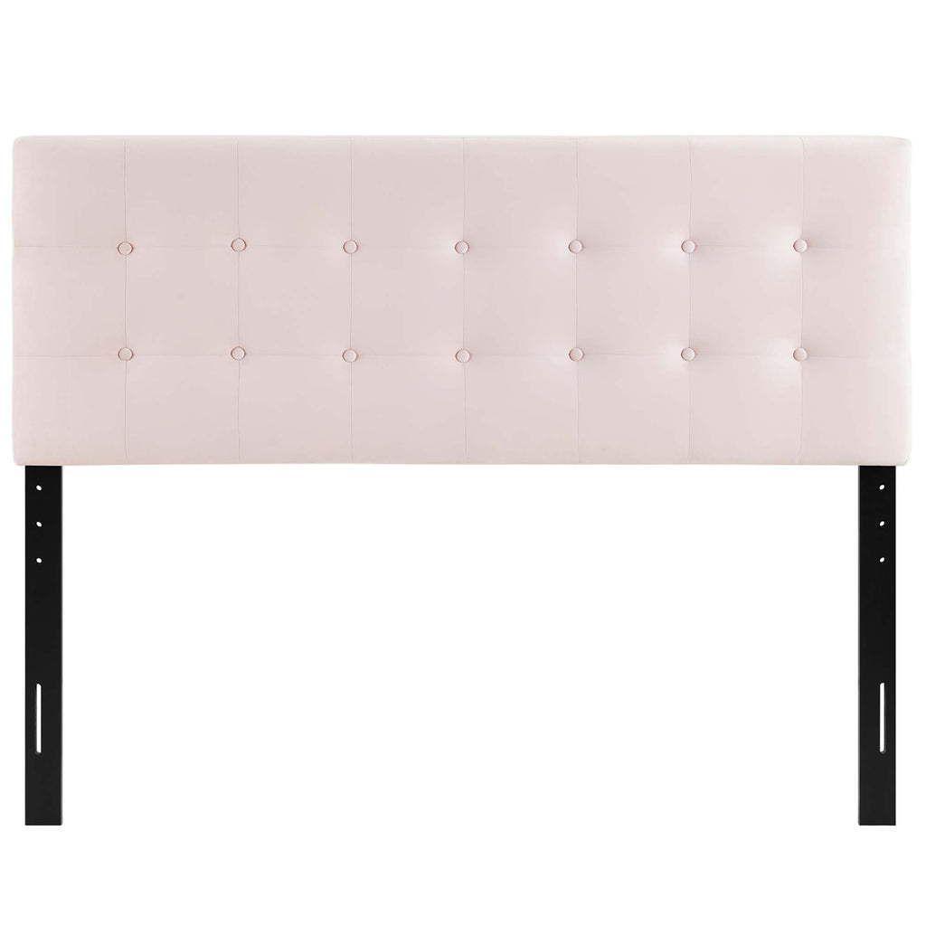 Emily Biscuit Tufted Performance Velvet Queen Headboard - Pink