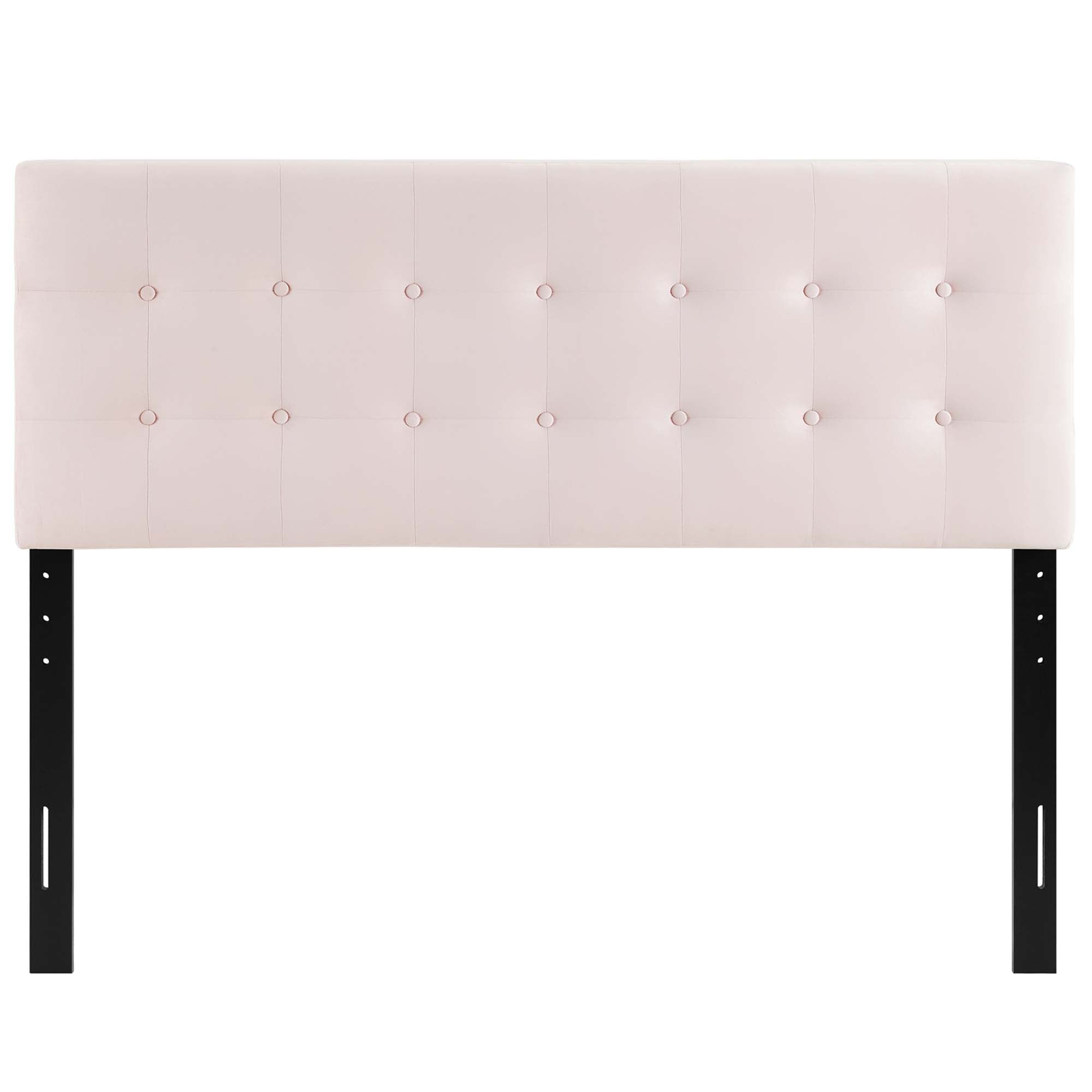 Emily Biscuit Tufted Performance Velvet Queen Headboard - Pink